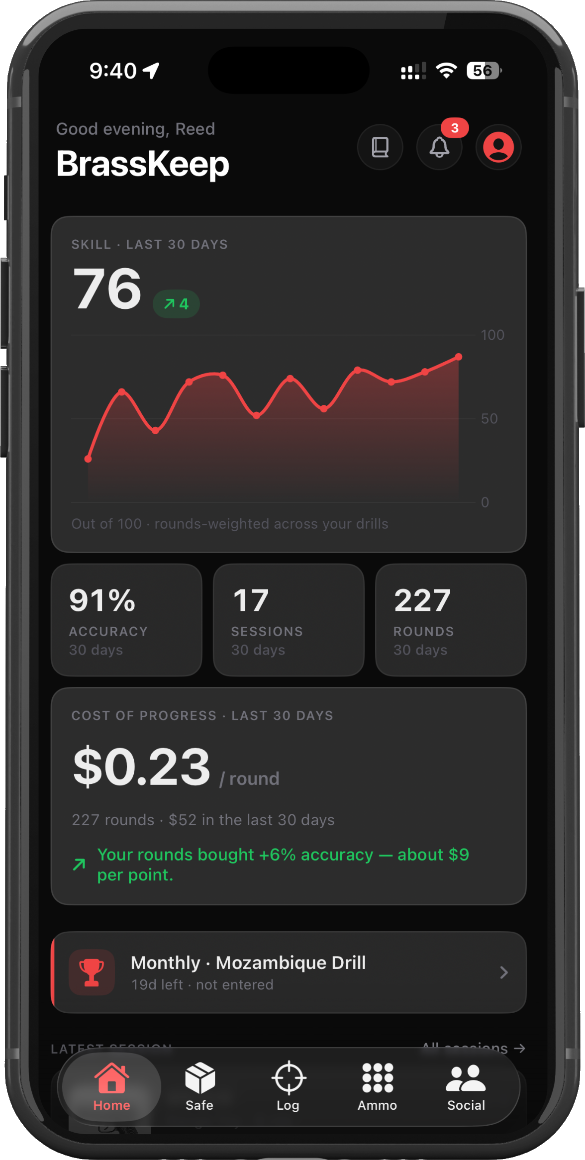 BrassKeep dashboard